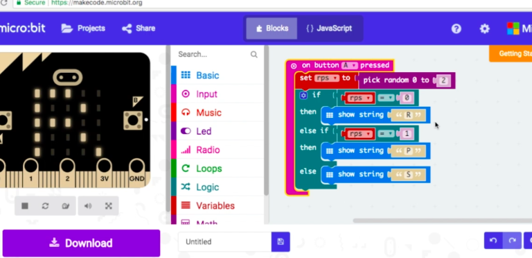 Coding to Learn Probability - Rock, Paper, Scissors With Micro:Bit
