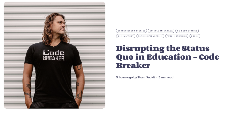 Disrupting the Status Quo in Education - Code Breaker