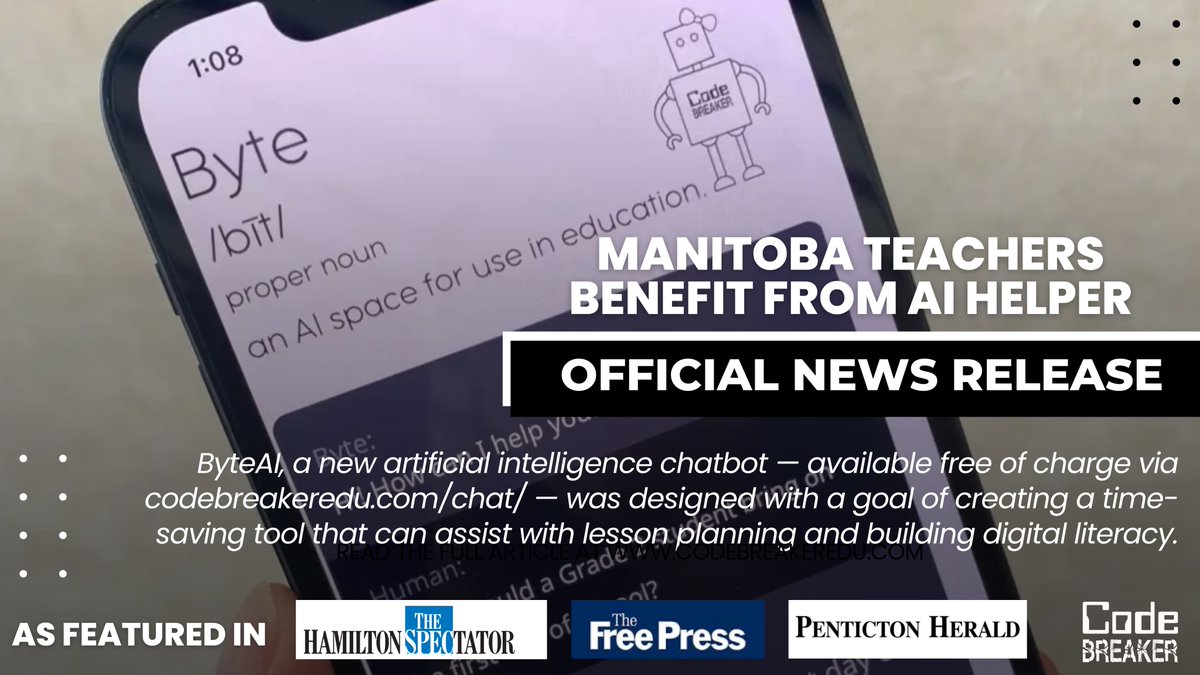 Manitoba Teachers Benefit From Code Breaker's AI Helper!